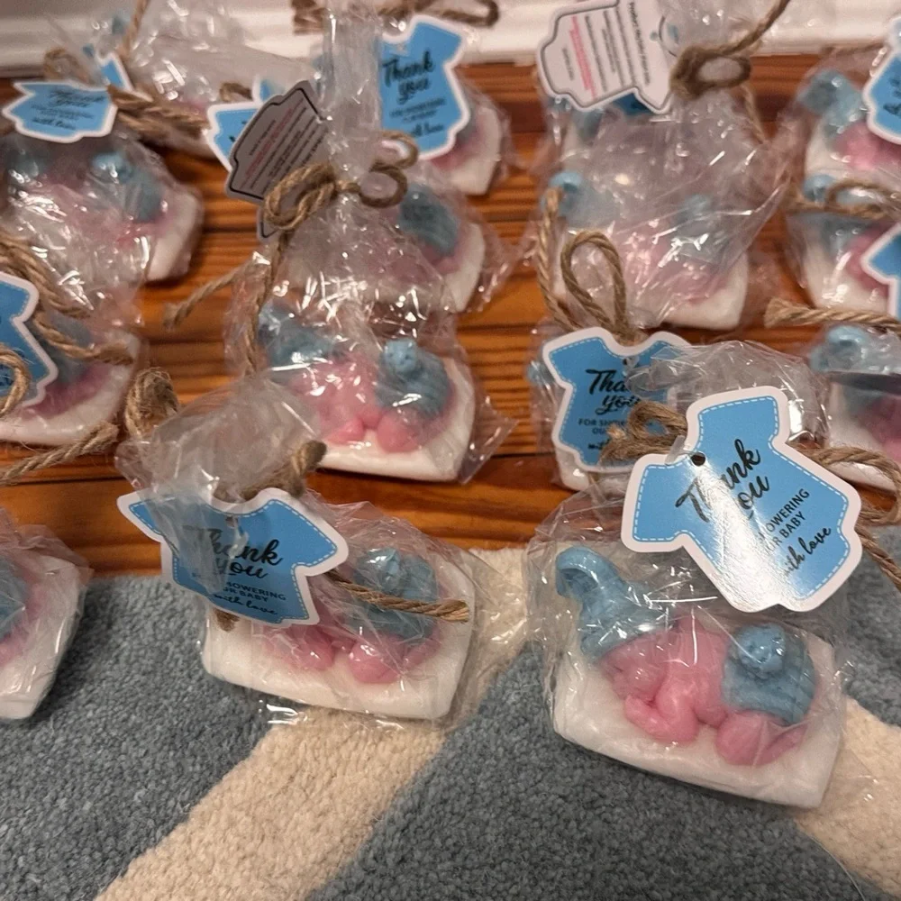 Pink and Blue Baby Shower Soap Favors